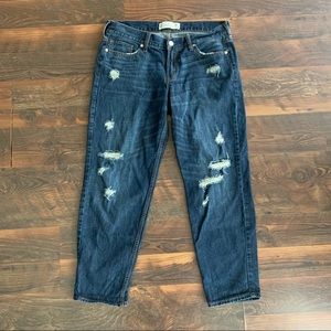 Abercrombie & Fitch Distressed Boyfriend Straight Jean
